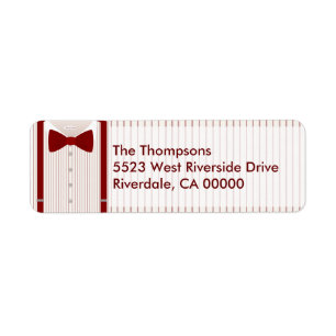 Little Mister Bowtie Return Address Label