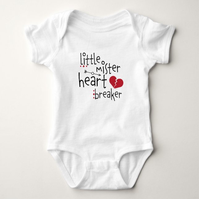 Little Mister Heartbreaker Baby Boy Bodysuit (Front)
