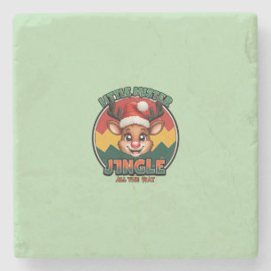 Little Mister Jingle All The Way  Stone Coaster