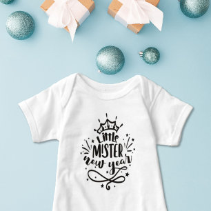 Little mister New Year cute  Baby Bodysuit