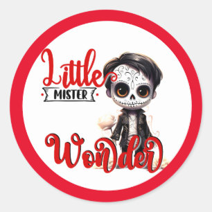 Little Mister _ Sugar Skull Classic Round Sticker