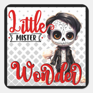 Little Mister _ Sugar Skull  Square Sticker