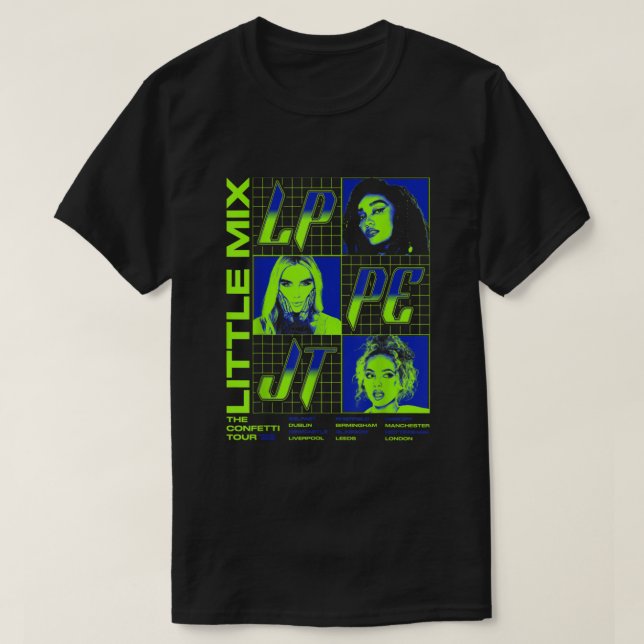Little Mix  The Confetti Tour Neon Grid  T-Shirt (Design Front)