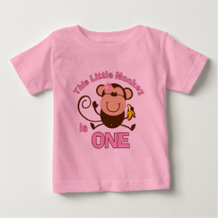 Little Monkey 1st Birthday Girl Infant T-shirt
