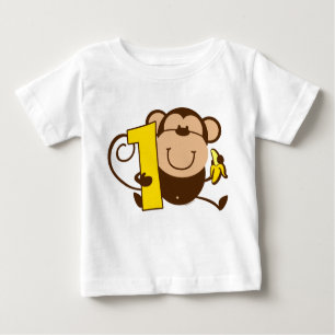Little Monkey 1st Birthday Mero Baby T-Shirt