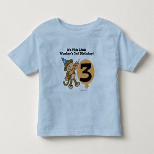 Little Monkey 3rd Birthday Tshirts and Gifts