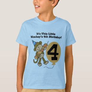 Little Monkey 4th Birthday Tshirts and Gifts
