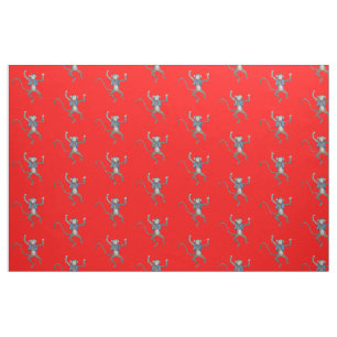 Little Monkey fabric (in red)