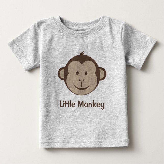 Little Monkey Face Baby T-Shirt (Front)