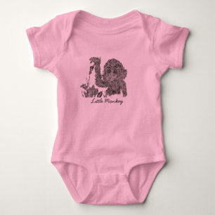 Little Monkey Girl's Babysuit Baby Bodysuit