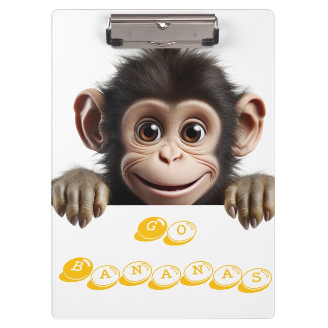 little monkey go bananas clipboard (Front)