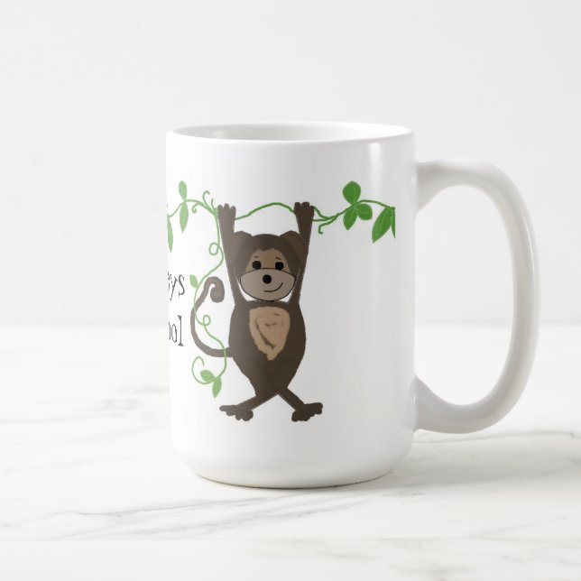 Little Monkey Hanging on the Vines Coffee Mug (Right)