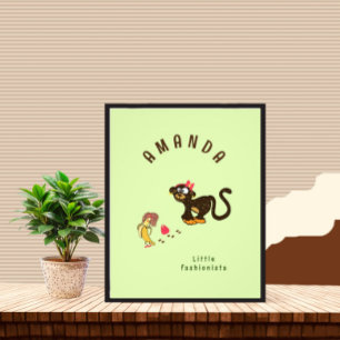 Little monkey photo print