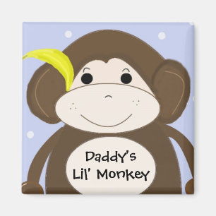 Little Monkey With Cute Saying Magnet