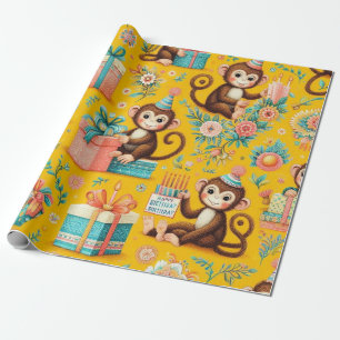 Little Monkey Wrapping Paper