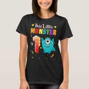 Little Monster 1st Birthday Party Monster 1 Year O T-Shirt