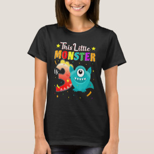 Little Monster 3rd Birthday Party Monster 3 Years T-Shirt