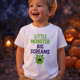Little Monster, Big Screams Baby T-Shirt