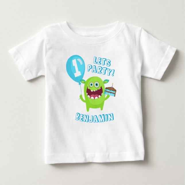 Little Monster Birthday Baby T-Shirt (Front)
