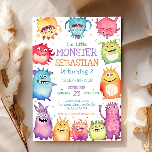 Little Monster Birthday Invitation (Creator Uploaded)