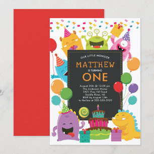 Little Monster Birthday Party Invitation