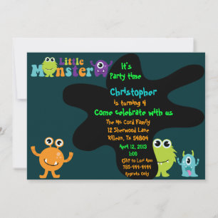 Little Monster Birthday Party Invitation
