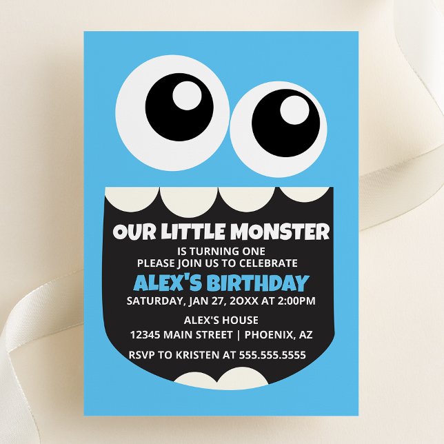 Little Monster Birthday Party Invitation (Creator Uploaded)