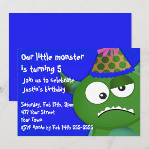 Little Monster Birthday Party Invitation