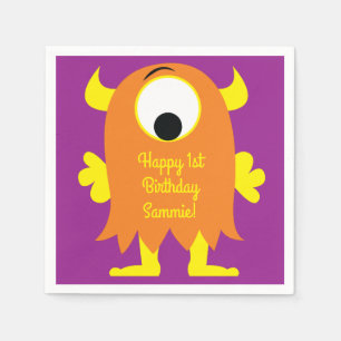 Little Monster Birthday Party Napkin