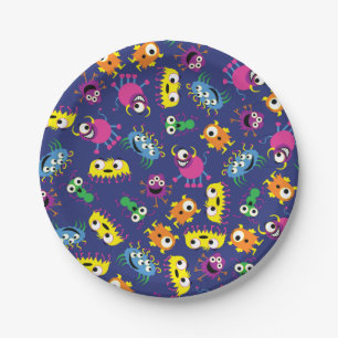 Little Monster Birthday Party Paper Plate