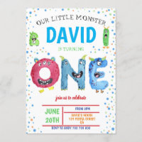 Little Monster Boy First Birthday Monsters