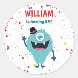 Little Monster Cute Monsters Classic Round Sticker