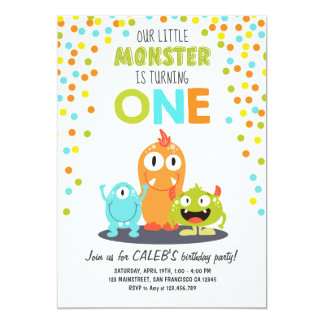 Little Monster Party Invitations 7