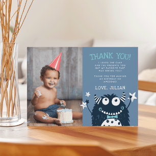 Little Monster Flat Thank You Photo Card