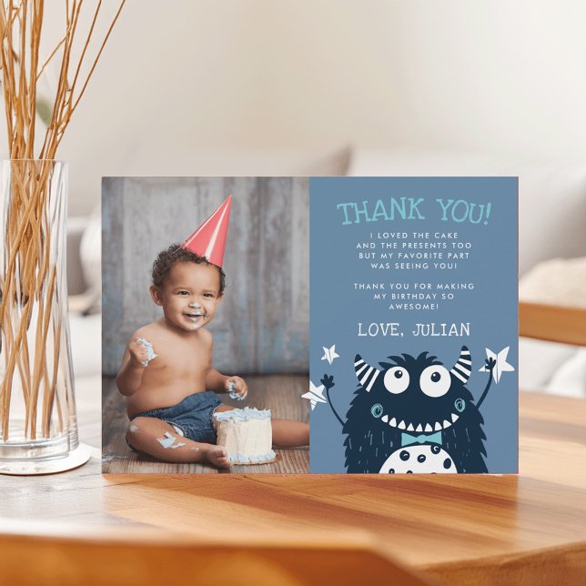 Little Monster | Flat Thank You Photo Card (Creator Uploaded)