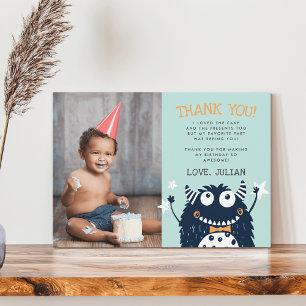 Little Monster   Flat Thank You Photo Card