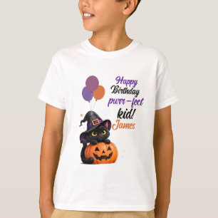 Little Monster Halloween Birthday T-Shirt for Boys