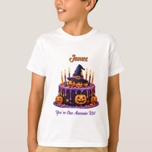 Little Monster Halloween Birthday T-Shirt for Boys