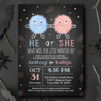 Little Monster Halloween Gender Reveal Party