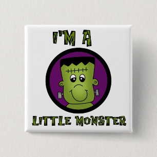 Little Monster Halloween Tshirts and gifts 15 Cm Square Badge