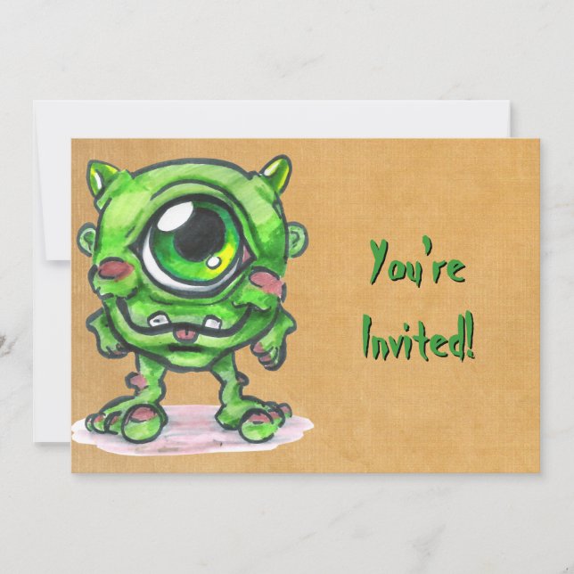 Little Monster Invitation (Front)