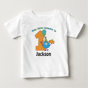 Little Monster Kids 1st Birthday Personalised Baby T-Shirt