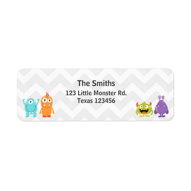 Little Monster Return Address Label (Front)