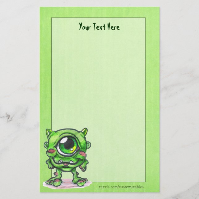 Little Monster Stationery (Front)