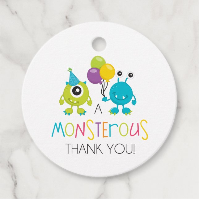 Little Monster Thank You Tag (Front)