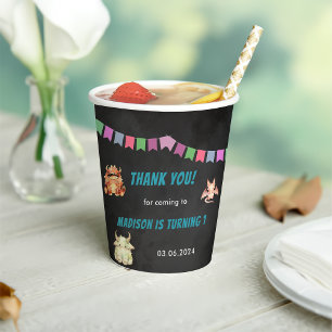 Little Monster Themed Birthday Party Paper Cups
