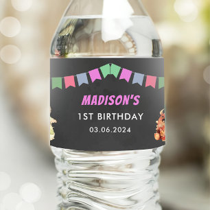 Little Monster Themed Birthday Party Water Bottle Label