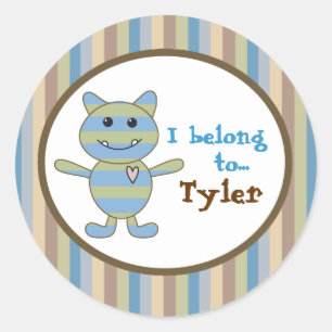Little Monsters Baby Shower Stickers