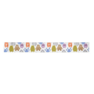 Little monsters kids nursery satin ribbon