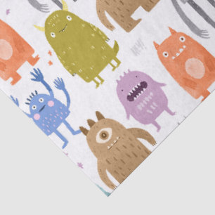 Little monsters kids nursery tissue paper
